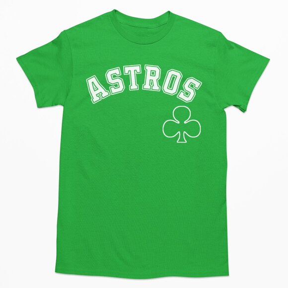 NEW Houston Astros Wordmark St Patricks T-Shirt IRISH GREEN - Picture 1 of 2